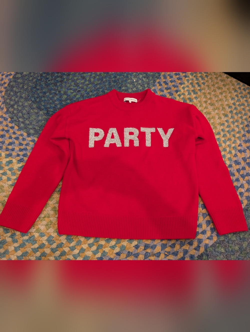 English Factory Party Red sweater